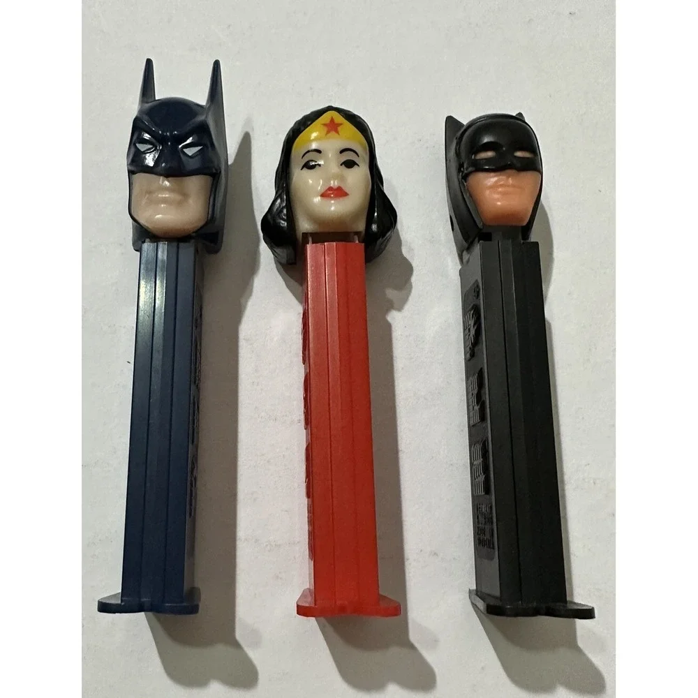 Vintage DC Pez Dispensers 2 Batman 1 Wonder Woman Slovenia‎